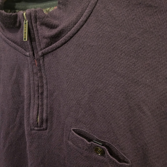 NWOT Ted Baker Valerio Quarter Zip Purple Pullover XXXL - Picture 3 of 5